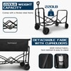Kamopot Large Collapsible Wagon Foldable for Grocery, Beach, Park, Yard,