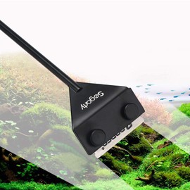 Segarty Aquarium Algae Scraper, 26.5" Stainless Steel Cleaner with 10 Replaceable Stainless Blades, Cleaning Razor for Removing Residue in Fish Plant Glass Tank