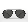 REKS Polarized Aviator Sunglasses - Unbreakable frame (Smoke)