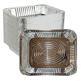 DHG PROFESSIONAL [100 Pack] 9"x13" Foil Pan Aluminum Drip Pans - Half Size Steam Table Aluminum Trays without Lids