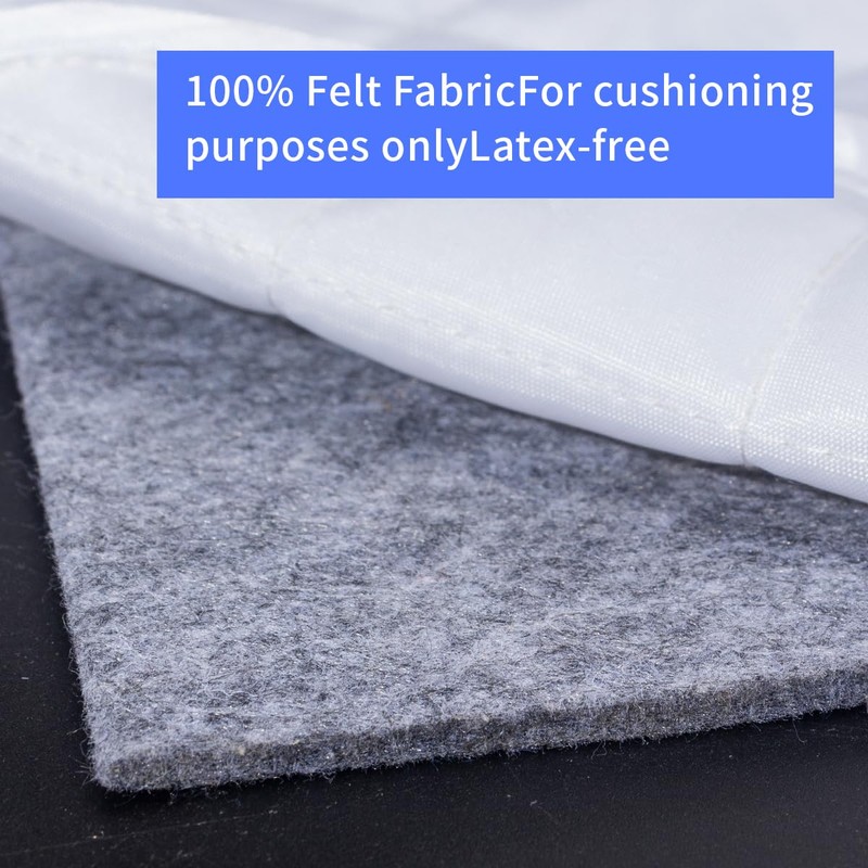 Extra Large Area Rug Cushioned Pad, 9x12 Ft 1/2”Thick Felt