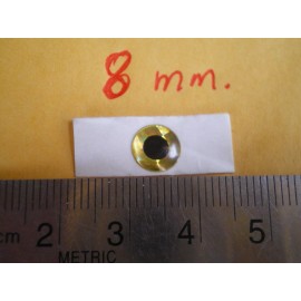 Unbranded 260 PCS. 3D 8MM GOLD HOLOGRAPHIC FISHING LURE EYES/FLY TYING JIGS/CRAFT DOLLS