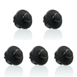 SAUBA Dodo Socket Protector with Hooks, Pack of 5 Socket Covers, Black, Towel Holder without Drilling or Gluing for Earthing Contact Sockets, Schuko Socket Type C, F, K (Black)