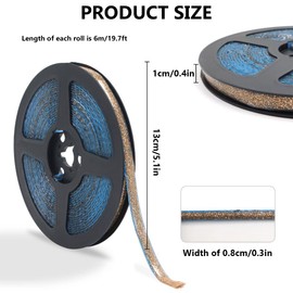 Ceiling Molding Peel and Stick, Flexible Wall Trim Self Adhesive, Caulk Tape Sealant Strip Waterproof, Decorative Gap Sealing Tape for Bathroom, Kitchen, 19.7Ft x 0.3In (Rose Gold)