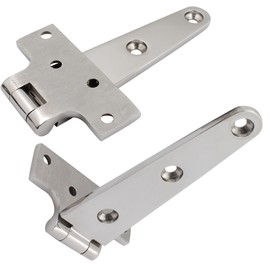 Laorde 316 Stainless Steel T Hinges Marine Grade 6'' x 3" Heavy Duty Boat Hatch Hinge (150 mm X 72 mm) 4 Pack Casting Cabinet Hardware Door Hinge with Screws