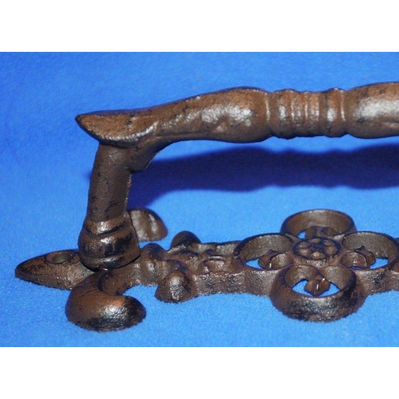 Southern Metal Large Fleur De Lis Door Handle Pull Heavy