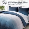 Anibedding Gradient Blue White Comforter Set Full Size 6 Pieces