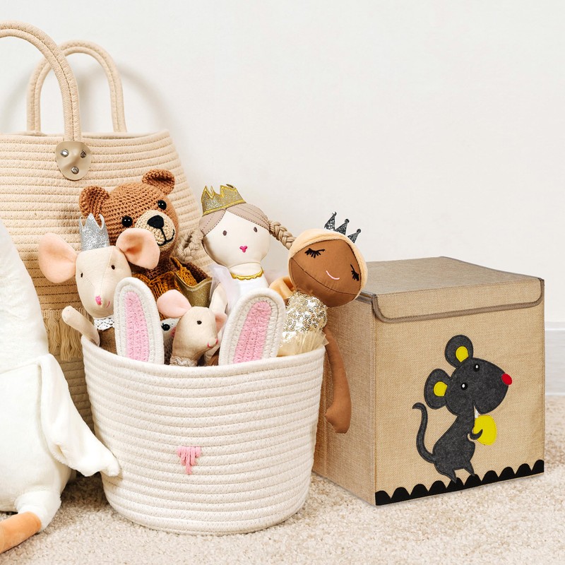 Relaxdays Storage Box, Turtle, Fabric Box for Children, Foldable, HBD: