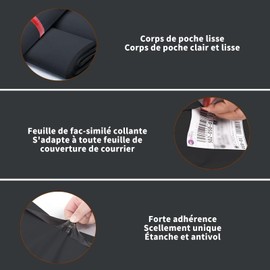 100 x 229mm x 305mm Plastic Mailing Bags Self Seal Waterproof Mailing Bags for Mailing, Express, Envelopes, Bags - Black