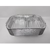 50 x 2 Compartment Aluminium Foil Rectangular Roasting Oven Baking