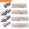sourcing map 5pcs Carbide Square Nose End Mill Bit 6mm