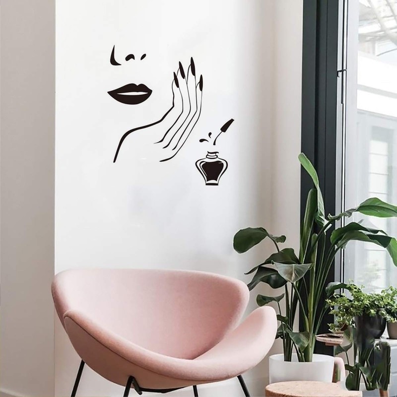 ADECALS Nail Wall Decal Removeable Quote Vinyl Wall Art Stickers