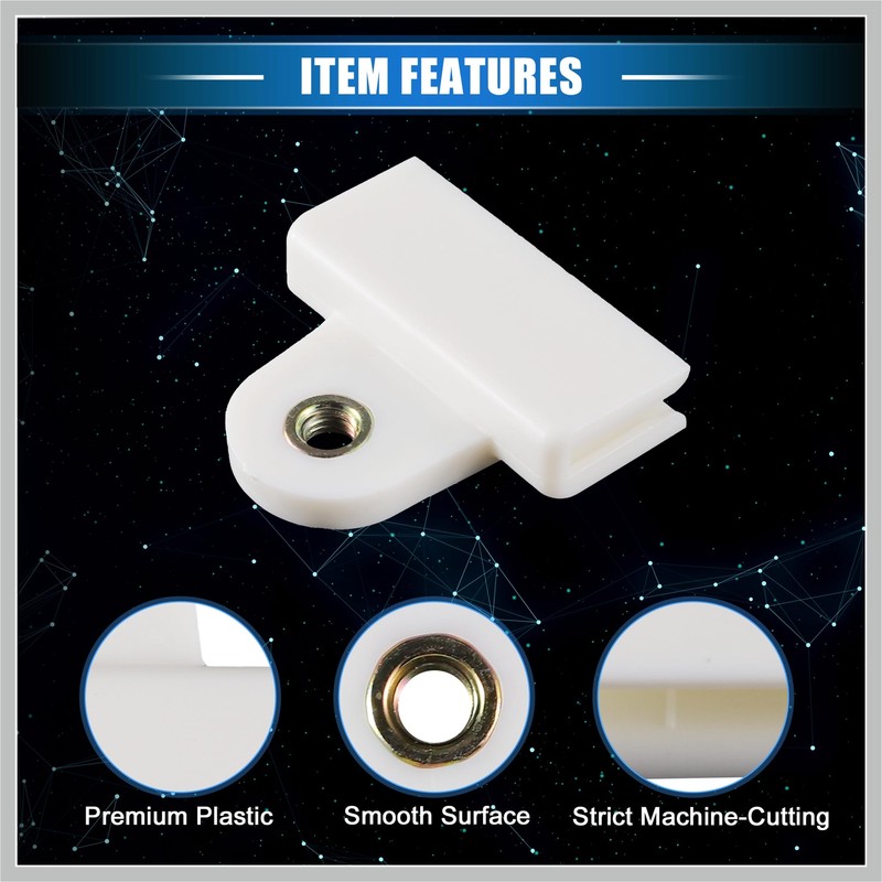 RATCHROLL 2 Pcs Window Door Glass Channel Retainer Clip, 1.77"x1.61"x0.35"
