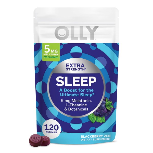 OLLY OLLY Extra Strength Sleep Gummy, 5 mg Melatonin, L-Theanine,
