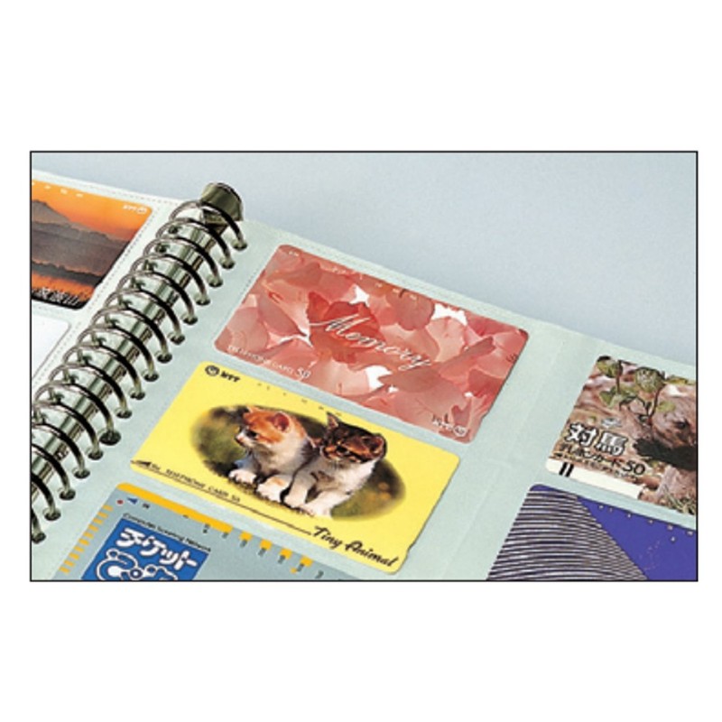 Kokuyo business card holder replacement paper type , Blue