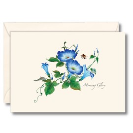 Earth Sky + Water - Morning Glories Notecard Set - 8 Blank Cards with Envelopes