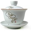 GDLK Gaiwan 6oz Teacup Porcelain Tea Cup White Chinese Gongfu