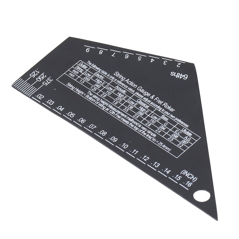 Guitar String Action Gauge Ruler Tool Stainless Steel Electric Guitar