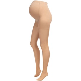 Maternity Tights - 20 Denier Transparent, Matte, Nylon Maternity Tights - Beige, Nude or Black - Stretchy Stomach Insert - Pack of 1 or 2 - 1200 - s-m