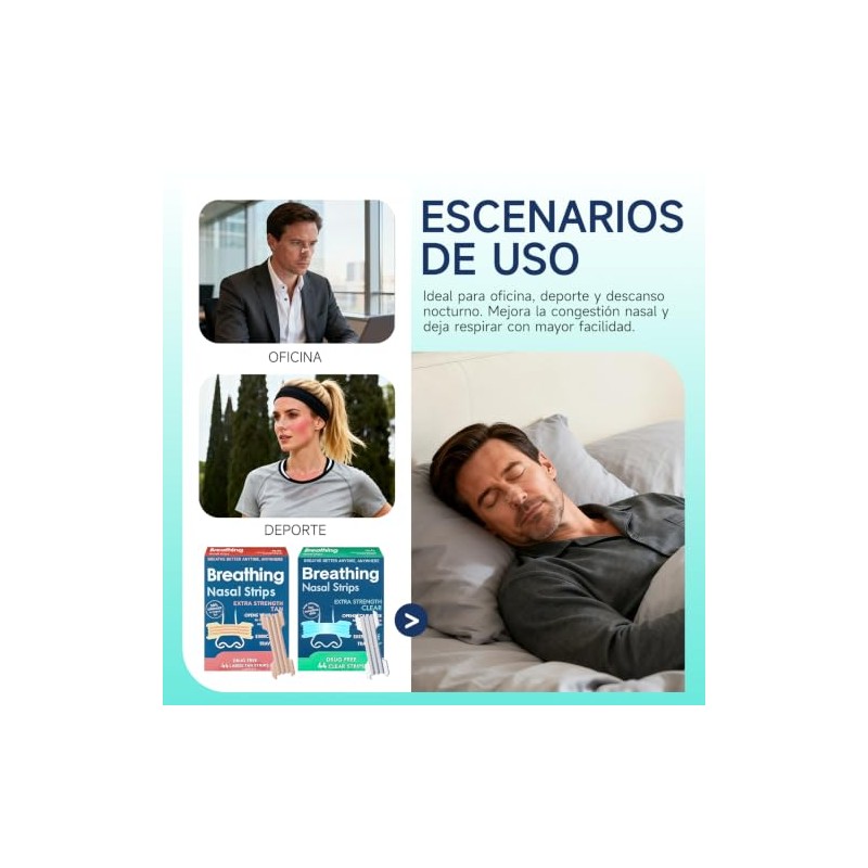 88 Pcs para Respirar Mejor,Alivio Instantáneo de Congestión Nasal.
