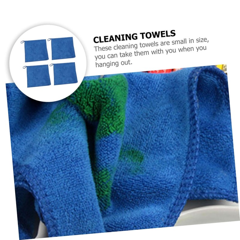 ORFOFE 4Pcs Super Absorbent Cleaning Towels Durable Drying Towels for
