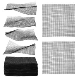 NQEUEPN 50pcs Flower Pot Hole Mesh Pad, 4 Inch Square Mesh Pads for Plant Pots Planter Bonsai Mesh Drainage Screens Flower Pot Bottom Grid Mesh Mat Pad Prevent Soil Loss