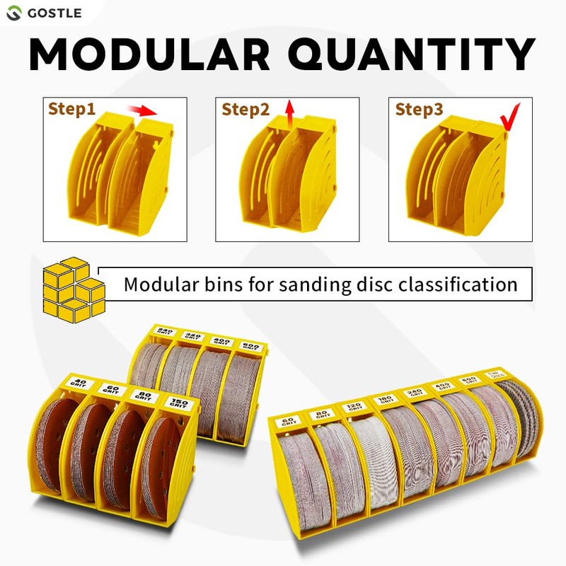 5 Inch Professional Sanding Discs Storage Bins - 10 Bins