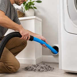 Dryer Vent Cleaner Vacuum Attachment Kit – 2.6FT Flexible Lint Hose & Brush for Deep Appliance Cleaning