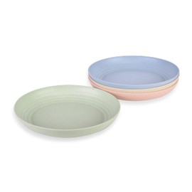 Hooper Skies 4 Pack Wheat Straw Plates - Unbreakable Plates - 10 Inch Biodegradable Plate Set