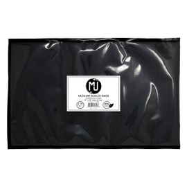 MJ Commercial-Grade Vacuum Sealer Bags for Food Storage, Sous Vide | 50 Pack (11" x 18" 5 Mil, Black and Clear)