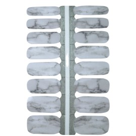 MY NAILS Nail Foil - White Marble - Pattern / White