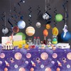 4 Pack Space Tablecloth Galaxy Table Cloth Rocket Astronaut Table