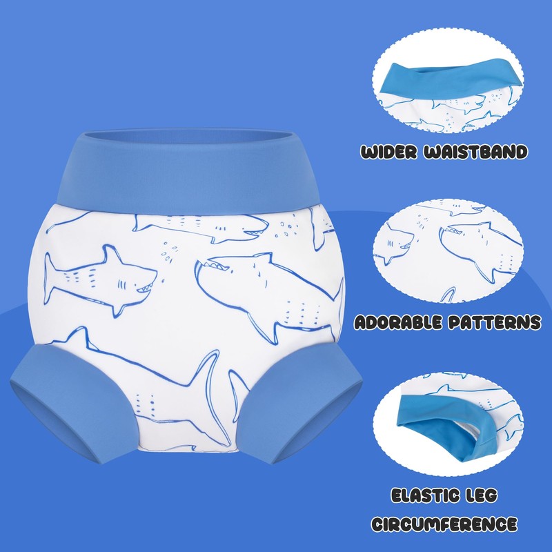 BIG ELEPHANT Reusable Baby Swim Diapers - 3 Pack for