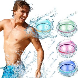 1/6PCS Water Balls Reusable Water Bomb Splash Balls Water Balloons for Water Fight Outdoor Summer Fun Toys for Kids