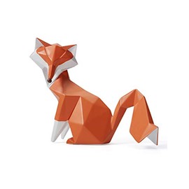 HAUCOZE Zorro Figura Decorativa Animal Escultura Estatua Modern Regalo Interior Arte Resina Decoración del Hogar 20cm