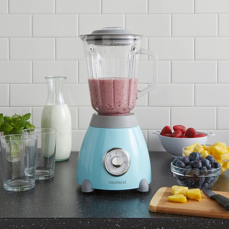 West Bend Blender Retro-Styled 3 Speeds with 48 oz Glass
