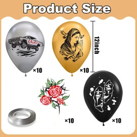 40pcs Cholo Balloons Chicano Balloons for Early 2000s Birthday Party Decorations Cholo Birthday Party Decorations Old School Black Cholos Mexican Party Decoration Supplies