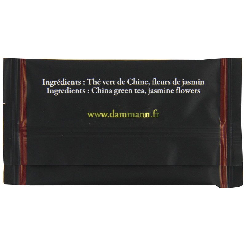 Dammann Jasmine Chung Hao Tea Individually Wrapped Cristal Teabags (Pack