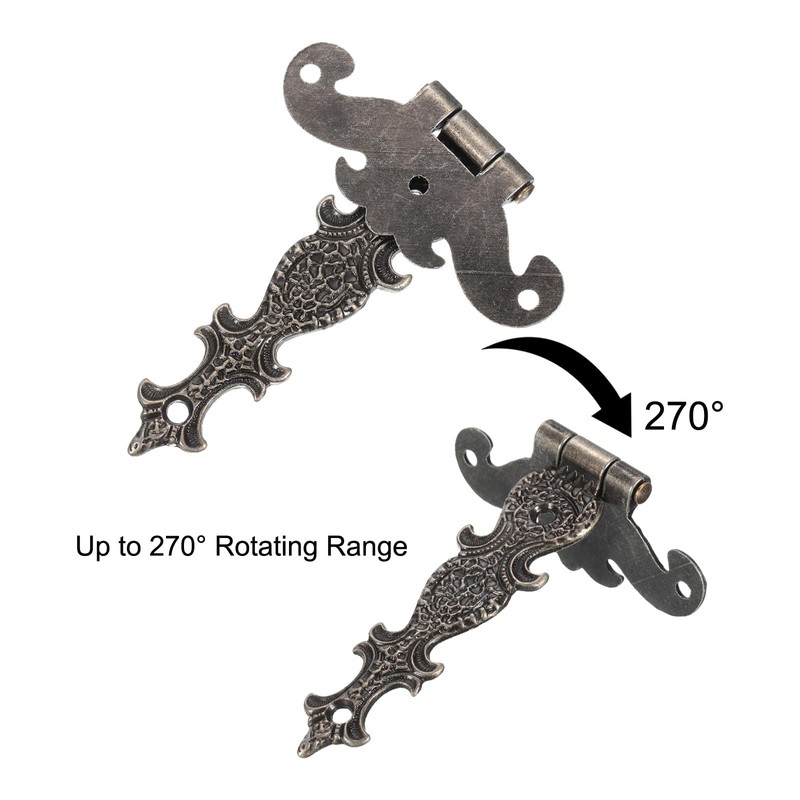 sourcing map 3.5 Inch Door Tee Hinge, 8Pcs T-Strap Hinges