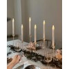 Homemory Waxy Flameless Taper Candles with Remote Timer Dimmer, Battery