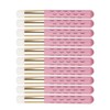 10pcs Facial Lash Shampoo Brushes Golden Tube Aluminum Acrylic Handle