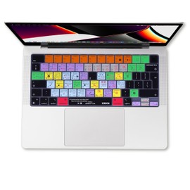 XSKN Ableton Live Shortcut EU UK Version Silicone Keyboard Cover Skin for 2022 2023 2024 2025 MacBook Air 13.6 15.3 inch M2 M3 M4 Chip with Touch ID A2681 A3113 A3240 A2941 A3114 A3241