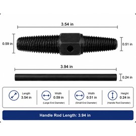 Double Head Screw Extractor Tool Set for Broken Faucet Valves, Pipe Repair & Damaged Bolt Removal