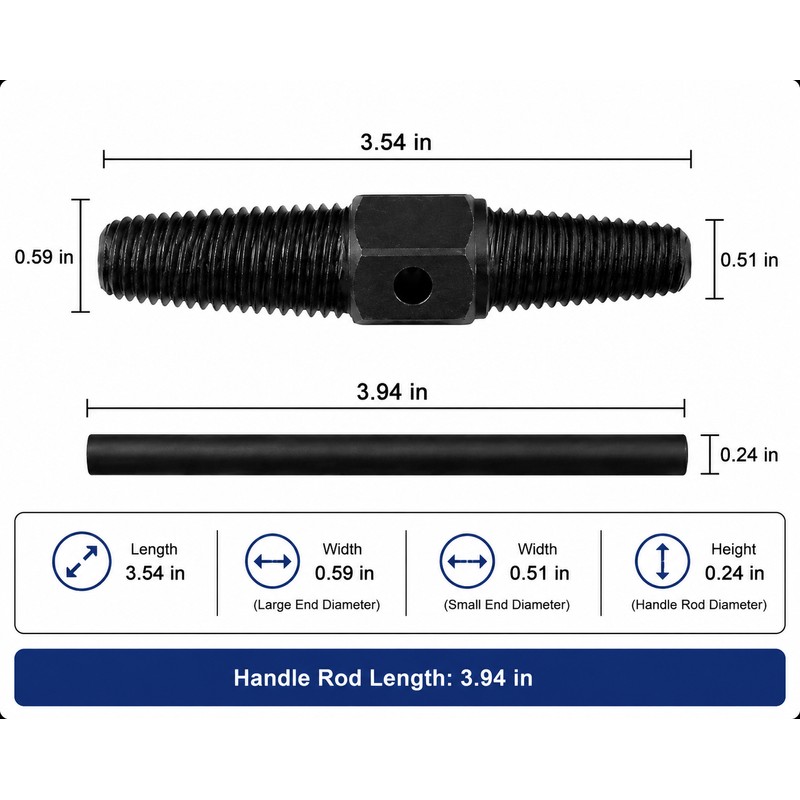 Double Head Screw Extractor Tool Set for Broken Faucet Valves,