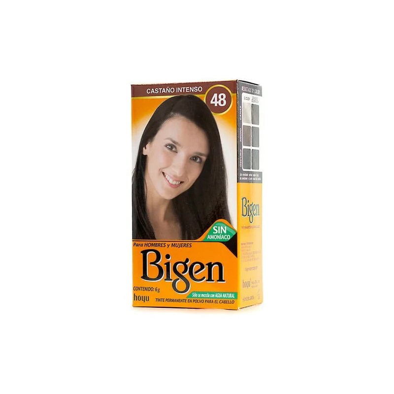 Tinte Bigen Tinte para cabello tono 48 castaño intenso para