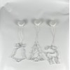 BHCLIGHT 3 Pack Christmas Tree, Deer, Bell Battery Operated Christmas