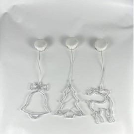 BHCLIGHT 3 Pack Christmas Tree, Deer, Bell Battery Operated Christmas Lights Warm White