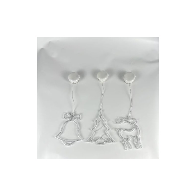 BHCLIGHT 3 Pack Christmas Tree, Deer, Bell Battery Operated Christmas