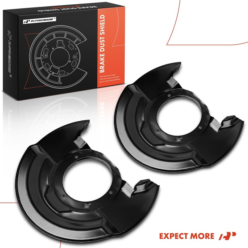 A-Premium Front Driver and Passenger Side Brake Dust Shield Compatible