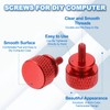 sourcing map 6 Pcs M3x7mm Knurled Thumb Screw Computer Case